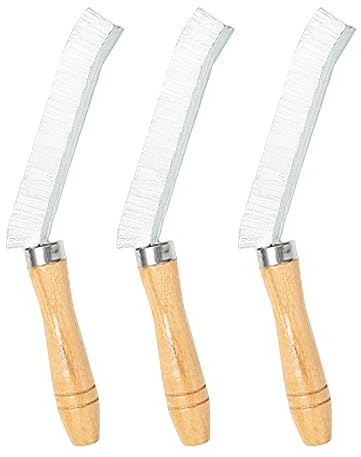 Cepillo de limpieza de grietas, 3 unidades, cerdas duras, cepillo multifuncional para juntas con mango de madera, limpiador de juntas para cocina, baño, ducha, lavabo, ventana, color blanco