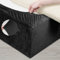 DUJUIKE Stretch Samt Boxspring Abdeckung zum Umwickeln, Alternative zum Traditionellen Volant Bettrock, Einfach Anzubringen (Schwarz, King Bed Width:200-210cm)