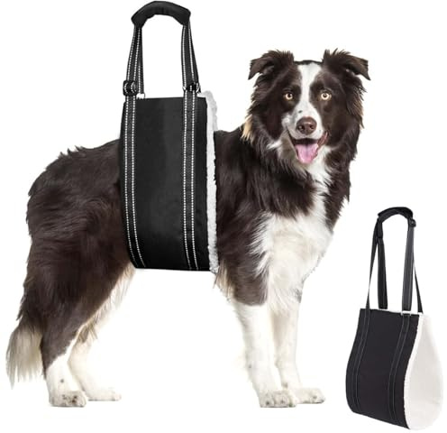 MHwan Arnes Perro Patas Traseras, Arnés para Perros Ajustable Esponjoso y Cómodo, el Cuerpo de la Cuerda para Escalar Rocas es Fuerte No es Fácil de Romper, Superficie Impermeable de Tela Oxford 600D