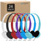 GEEKRIA Confezione da 24 cuffie cablate per aule regolabili, cuffie per bambini, cuffie on-ear per scuole, studenti, biblioteche, laboratorio informatico, confezione da 24