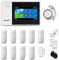 HUXGO® HXA007 Alarmanlage Haus WiFi + GSM mit Sirene | Tuya Smartlife App | Alarm System mit Drahtloser Fenstersensor, 9X Bewegungsmelder | Alarmanlage für Wohnung, Garage
