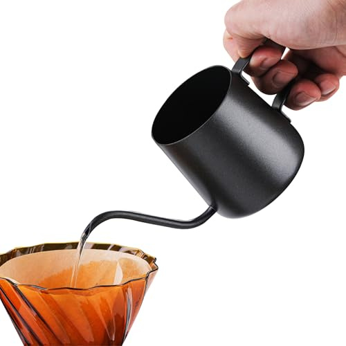 350ml Black Stainless Steel Mini Watering Can With Precision Nozzle for Indoor Plants, Succulents and Camp Coffee