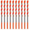 10 Pezzi Punte da Trapano Set, Professionali Trapano in Carburo per Porcellanato in Ceramica Calcestruzzo Muro di Mattoni Legno, Punte-Trapano 6mm, Arancia