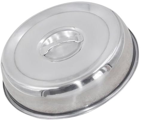 GRIRIW Cubierta De Acero Inoxidable Para Con Mango Tapa Anti-salpicaduras Redonda Para Parrilla y Cocina Para Proteger Comidas y Derretir Queso
