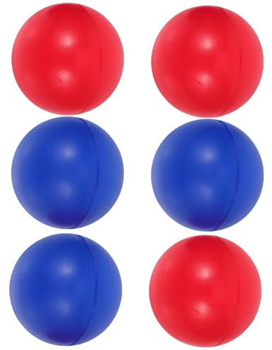 Vaguelly 6 Stück Kleine Wasserbälle Strandbälle Masse Wasserball Blau Pool-wasserbälle Für Den Strand Paddeln Aufblasbarer Strand Strandspielzeug Beachtennis Ball Pu
