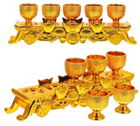 COLLBATH 2 Juegos Cáliz de Plástico y Altar para Ritual y Casa Copas Decorativas para Ceremonias Espirituales y Prácticas de