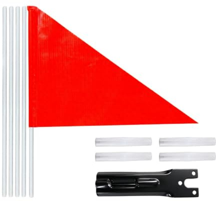 Bandera Seguridad Bicicleta Ajustable, Impermeable, Altura hasta 150cm