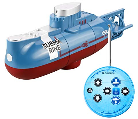 Masyrt Mini submarino RC con 6 canales, modelo de submarino RC juguete educativo, barco submarino teledirigido, mini submarino teledirigido, 6 canales, lancha rápida para estanque piscina