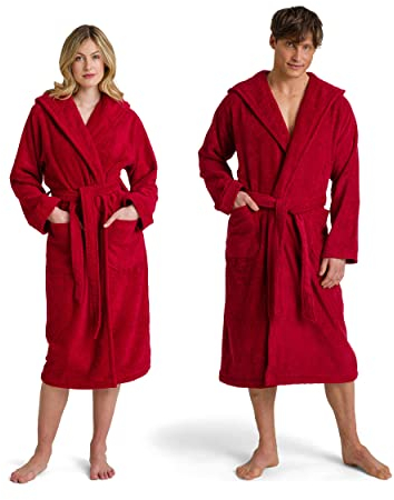 Möve Superwuschel Kapuzenmantel, 100% Baumwolle, Ruby, L