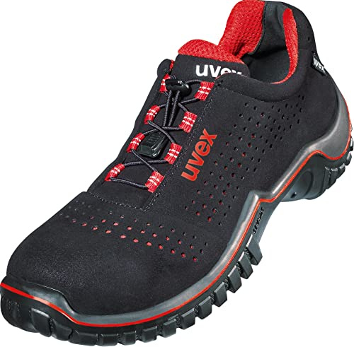 Uvex Motion Style - Chaussures de sécurité S1 SRC ESD - Rouge-Noir, Taille:40