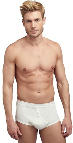 Jockey Men's Classic Cotton Rib Y-Front Brief, White, XL