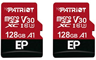 Patriot Memory 128GB A1 / V30 Tarjeta de Memoria para teléfonos y tabletas Android, grabación de Video 4K - Paquete de 2