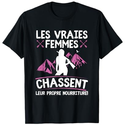 T-shirt Chasse Pour femmes Cerf élaphe Cadeau Chasse Hommes T-Shirt
