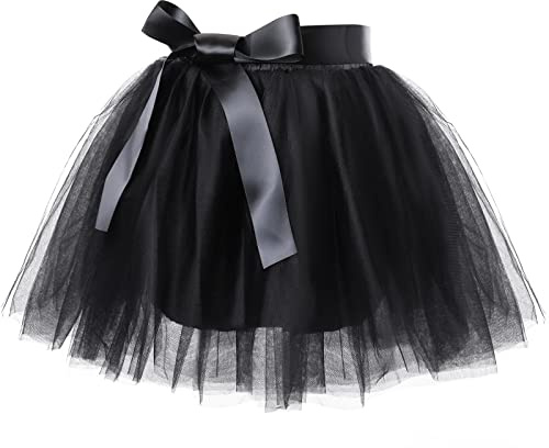 PLIKSUVER Girls Tutu Skirt 7 Layers Tulle Skirts for Kids Party Dance Tutu Elastic Waistband for 3-8 Years Birthday/Princess/Photography/Daily Wear