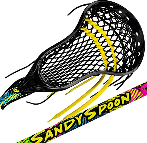 Franklin Sports Mini Lacrosse Stick - Sandy Spoon Mini Lax Stick for Beach + Backyard - Fun Toy Lacrosse Stick - 30 Mini Skill Lax Stick - All Skill Level Training Lacrosse Stick