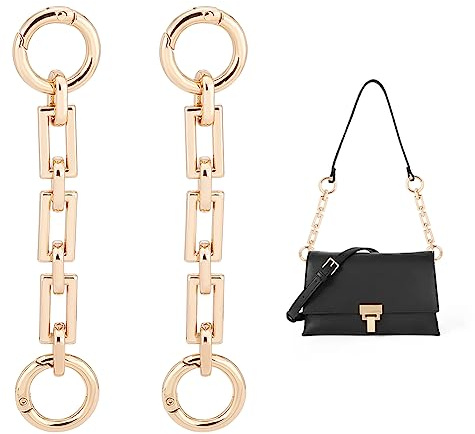 UNICRAFTALE 2 Unids Bolsa Extensor Cadenas Aleación Monedero Cadena Correa 12cm Dorado Crossbody Bandolera Correa Extensor Cadenas con Anillo Conector para Bolsa Accesorios de Reemplazo