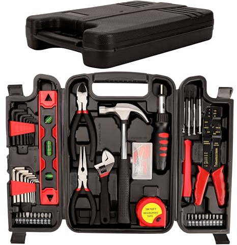 Belle Vous Boite a Outils pour la Maison (51 Pièces) avec Mallette de Rangement - Caisse a Outil Essentielle pour la Maison - Outils pour Travaux, Bricolage, Réparations & Entretien
