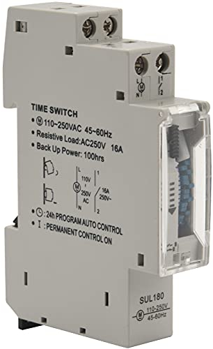 Happysnow Sul180A - Temporizador mecánico de 15 minutos, 24 horas, temporizador programable, medición de relé, análisis