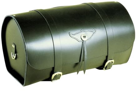 SPAAN Black Genuine Leather Studded Top Case 38 Litre