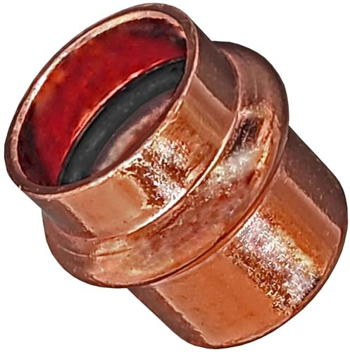 Press Fitting 2456 Kappe für Kupfer Rohr Außendurchmesser 22mm i Muffen Anschluss zum Verpressen V Kontur End Stück Stopfen Deckel Verschluss Abschluss Trinkwasser Heizung
