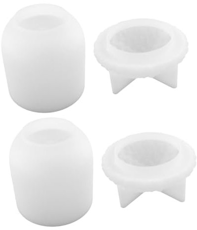 TEHAUX 2pcs Heart Shaped Silicone Moulds DIY Epoxy Jewelry Filling Molds for Resin Bottle Stoppers