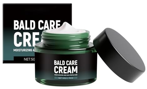 Crema hidratante para el cabelludo, crema calva, 50 g, crema de afeitar natural, bálsamo para hombres, accesorios para el cuidado de la cabeza calva, uso personal de belleza personal