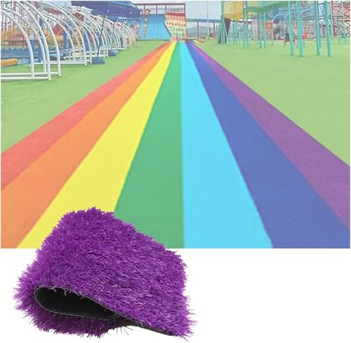 WLCNYL Césped Artificial sintético, césped Artificial Realista, decoración de jardín, Alfombra de Boda, Alfombra de jardín (60 x 200 cm) (Morado, 120 x 200 cm)