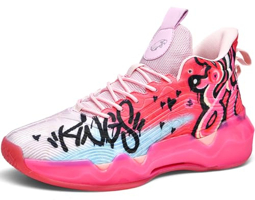 Kmrlofiy Basketsko för män, mode, halkfria sneakers och sportskor unisex, lätt gummisula, andas, sport, ungdomssneaker (Sneaker-18, 40 EU)