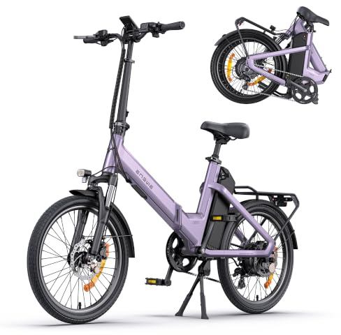 ENGWE O20 Bici Elettrica Pieghevole | E-bike Compatta | Motore da 250 W | Batteria rimovibile da 48 V e 15 Ah | Autonomia 80–140 km | Connettività tramite App | Spostamenti Urbani