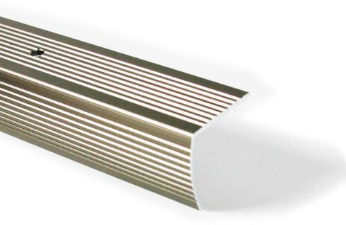 M-D Building Products 43878 M-D Fluted Stair Edging, 36 In L W X 1-1/8 In H, Aluminum, Pewter, Pack of 1, 3 Foot