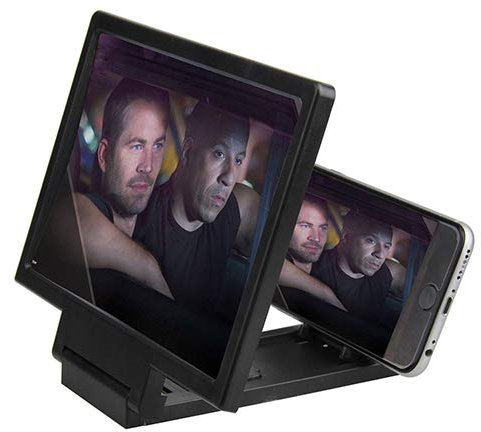 happyhouse009 - Lente di ingrandimento per schermo HD 3D HD, per smartphone, amplificatore, con supporto HD, per video, ingrandimento, schermo per cellulare