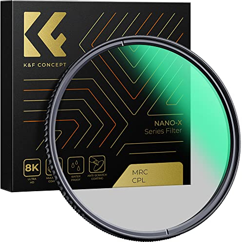 K&F Concept Nano X-Serie Polfilter 55mm CPL Filter Polarisationsfilter MRC mit 28x vergütet