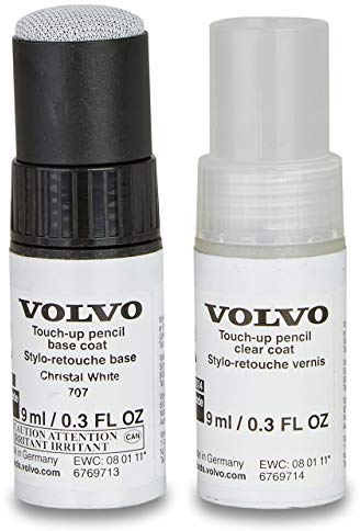 VOLVO Original Lack 707 Ausbesserungslack Christal White Pearl Stift Satz 31335424 OE