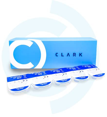 Clarklens - Lentillas Diarias Graduadas -1.50 Hidrogel Caja 30 Unidades 1 mes. Diámetro 14,3mm. Curva Base 8,6mm. Transparente