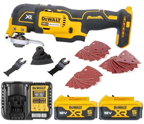 DeWalt DCS355N 18V Oscillating Multi-Tool with 2 x 5Ah DCB184 Batteries & Charger