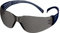 3M SecureFit 100 Safety Glasses, Blue frame, Anti-Scratch/Anti-Fog, Grey lens, SF102AF-BLU-EU