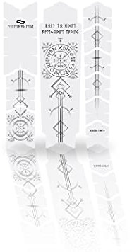 unleazhed Bike Protection BP01 S Frame Runes of Shred Black MATT|Rahmenschutzfolie für Mountainbikes | Made in Germany | 10 -teiliges Rahmenschutz-Set | extrem reißfest