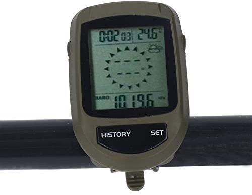 Altimetro Elettronico con Display Digitale LCD 8 in 1, Orologio Multifunzione LCD per La Temperatura Dell'altitudine, Monitor Meteo con Retroilluminazione Super Luminosa e Supporto per Bicicletta
