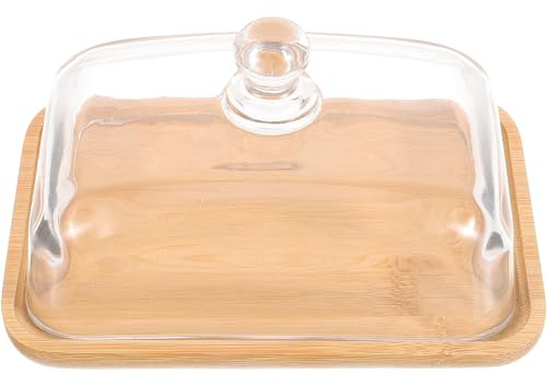 GANAZONO Cake Stand with Dome Cover Transparent Display for Desserts Cupcake Holder for Parties Weddings Picnics Glass Dome Cake Display Stand with Lid