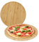 Relaxdays Piatto per Pizza Rotondo, Set da 2 Taglieri Antipasti Formaggi, Ø 32 cm, Vassoio da Cucina, bambù, Naturale, 32 Centimeters cm