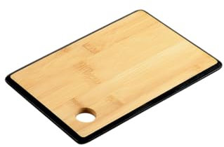 KESPER | Tabla de cortar, material: bambú, tamaño: 23 x 15 x 1 cm, color: marrón, negro | 58260