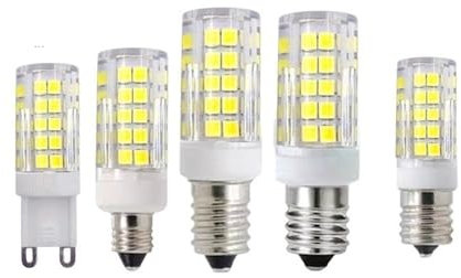 Illuminazione KJXP, Confezione da 20, LED piccola lampadina a mais G9/G4/G8/E11/E12/E14/E17 AC220V 64LED-2835SMD 6W dimmerabile LED illuminazione in ceramica(3000K warm white,E11)