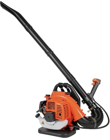 Mochila soplador de hojas de 42,7 cc, gasolina, motor de 2 tiempos de 1250 W, 7000 r/min, velocidad de aire de 70 m/s, aspirador de hojas portátil con tubo ajustable y diseño ergonómico, para jardín y