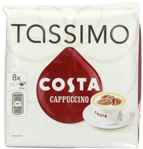 TASSIMO Costa Cappuccino 16 T DISCs, (Large Cup Size) 8 Servings