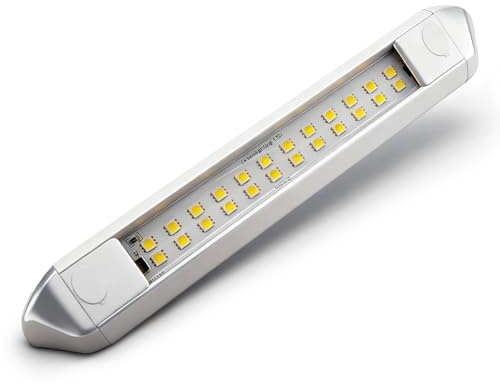 Dream Lighting Awning LED Light for Caravan Motorhome Exterior Wall Lighting IP66 Weatherproof Cool White 6000K Silver Shell 10inch