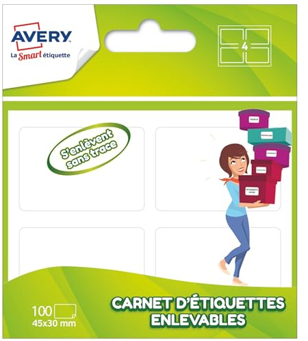 Carnet d'étiquettes décollables