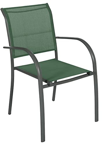 Hespéride - Stapelbarer Gartensessel Piazza Olivgrün & Graphit - Olivengrün/Graphit
