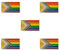 Pack 5 Intersex Progress Pride Pin Badge Pride Revers Pin LGBT Badges Rainbow Brosche