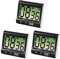 Xavax Digitaler Küchentimer mit Timer- und Stopp-Uhr-Funktion (Befestigung via Magnet, Clip, Hänger oder Aufsteller) batteriebetrieben, schwarz, 3er Pack