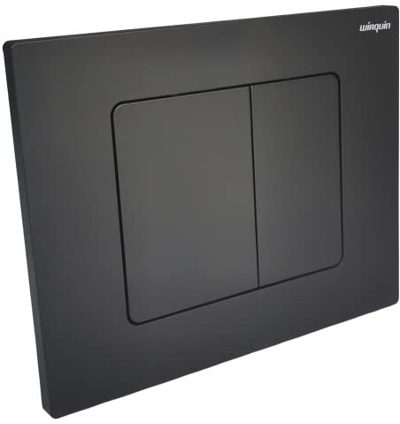 CORIBI Plaque de Commande WC Suspendu 3/6L Black Soft Touch Mat